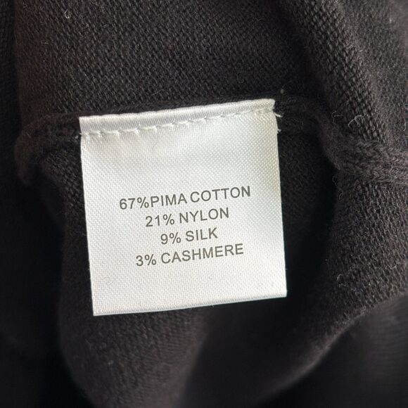 Peter Millar Pima Cotton Silk Cashmere Sweater Mens L Black Pullover Classic - Picture 5 of 8